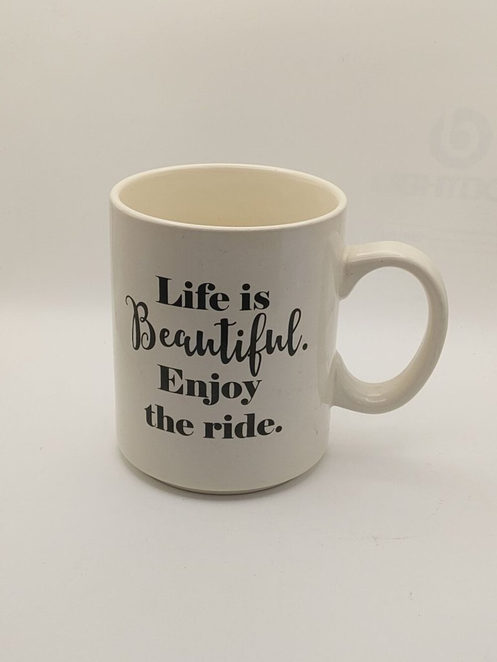 Love Your Mug "Life Is Beautiful. Enjoy The Ride." Ceramic Coffee Mug Dishwasher